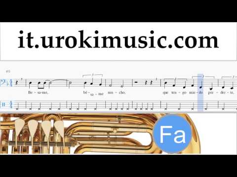 Corso di Tuba Besame Mucho Tablature Tab Parte#2 um-b276