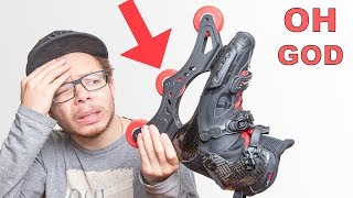 I PUT AGGRESSIVE WHEELS on my FREESTYLE SKATES