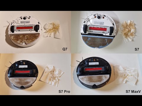 Roborock S7 MaxV vs. S7 Pro vs. S7 vs. Q7 Max im Wischtest