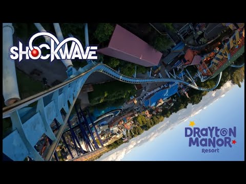 Shockwave 4K POV Front Row At Sunset - Drayton Manor Resort
