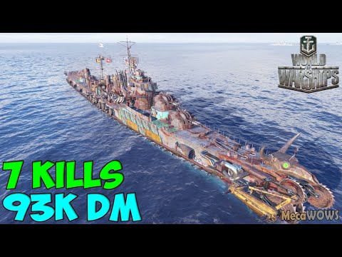 World of WarShips | Harugumo | 7 KILLS | 93K Damage - Replay Gameplay 4K 60 fps