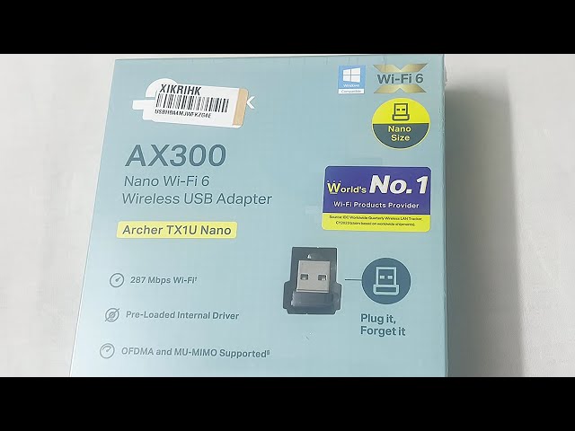 Vídeo relacionado con TP-Link Archer TX1U Nano WiFi Adapter for PC, Wi-Fi Wi-Fi Stick, Plug & Play, Nano Size, MU-MIMO, Access Point Mode, Compatible with Windows, Wi-Fi 6 AX300