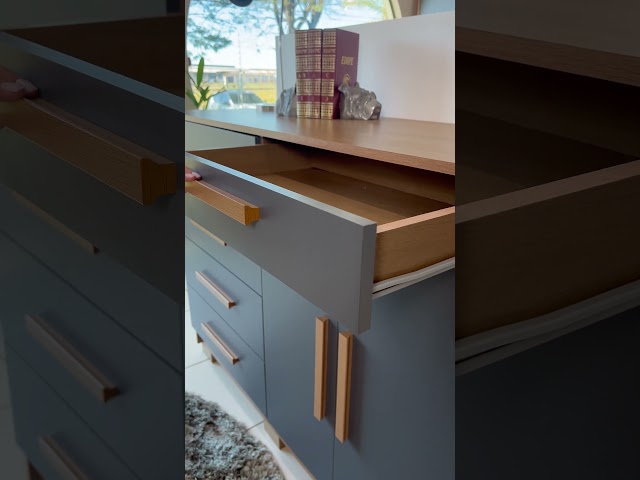 Cômoda Tailândia 2 Portas 5 Gavetas Nature/Alasca - Panorama Móveis