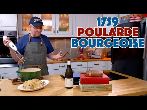 Poularde à la Bourgeoise Recipe - 1759 Roast Chicken In Wine Sauce - Old Cookbook Show