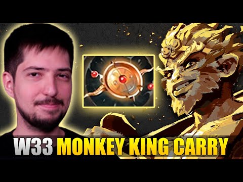 This is what happens when W33 plays as Position 1 - Monkey King Carry Dota 2
