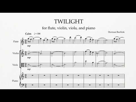 Herman Beeftink - "Twilight" Flute, Violin, Viola and Piano