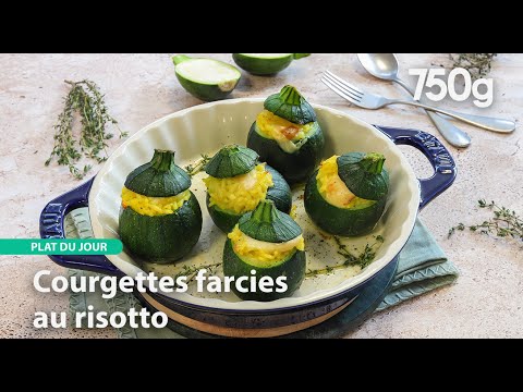 Stuffed Zucchini with Saffron Risotto and Scamorza