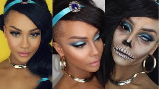 HALLOWEEN DISNEY PRINCESS JASMINE - CLASSIC, GLAM, HAIR, ZOMBIE MAKEUP| SONJDRADELUXE