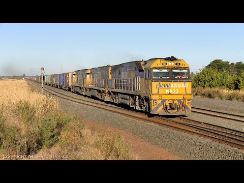 2PM6 Pacific National Container Freight With Bonus Steel Wagons (21/1/2022) - PoathTV Trains