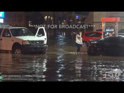 08/14/2018 Oklahoma City Tremendous Flash Flood, Stranded Cars, Waters Into Businesses