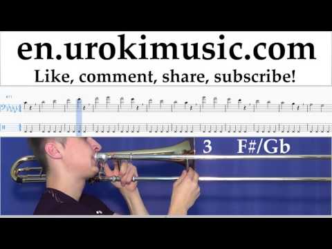 How to Play Trombone Charlie Puth - Attention Tabs Part#1 exercises, scales um-i352