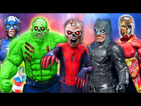 Zombie Superheroes In The SCARIEST HAUNTED HOUSE!