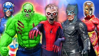 Zombie Superheroes In The SCARIEST HAUNTED HOUSE!