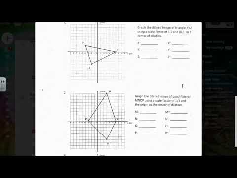 Dilation Worksheet Help