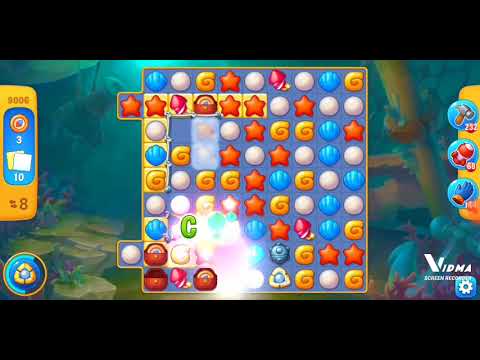 Fishdom. 9006 level no boosters and diamonds. 19 moves (no one shot)