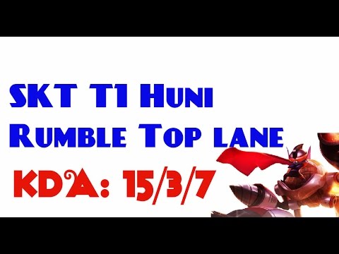 Korea Challenger LOL - SKT T1 Huni - Rumble Top lane (Apr 9, 2017)