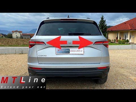 Skoda Karoq facelift, MY2023 - rear LED DRL lights activation - vključitev zadnjih LED dnevnih luči