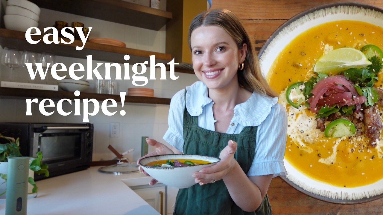 EASY FALL RECIPE: spicy sausage squash soup 🥘 (gluten-free, quick, healthy!)