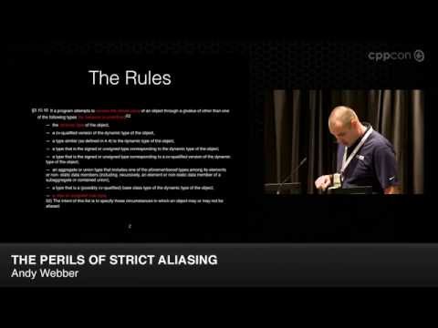 CppCon 2014: Lightning Talks - Andy Webber "The Perils of Strict Aliasing"