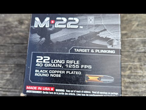 Winchester M22 22lr Ammo at 50yds.
