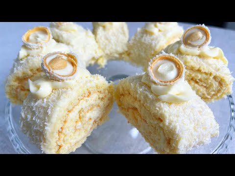 Coconut White Chocolate Roll