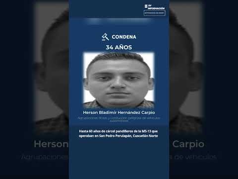 Hasta 60 años de cárcel pandilleros de la MS-13 que operaban en San Pedro Perulapán, Cuscatlán Norte