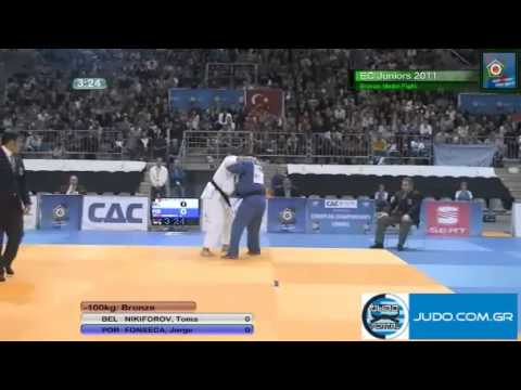 European Judo Championhips U20 Lommel 2011 Bronze -100kg NIKIFOROV (BEL)-FONSECA (POR)
