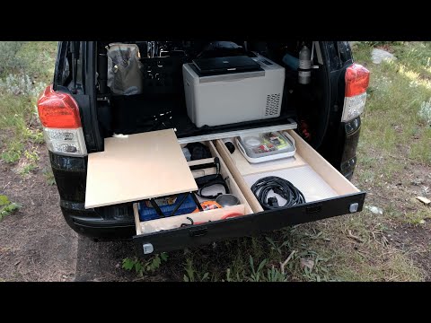 DIY Low-Profile Drawer System for SUV with Pop-up Tabletop