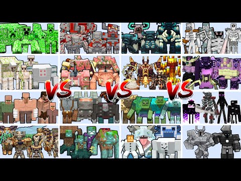WHAT MOB FAMILY IS THE MOST POWERFUL? TOURNAMENT | Minecraft Mob Battle