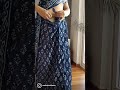 Blue Indigo Linen Saree Indigosaree Saree Linen Linensaree Sareedraping Snehalmishra