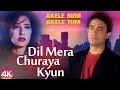 Dil Mera Churaya Kyun - 4K VIDEO  | Aamir khan & Manisha | Akele Hum Akele Tum | 90's Sad Love Song