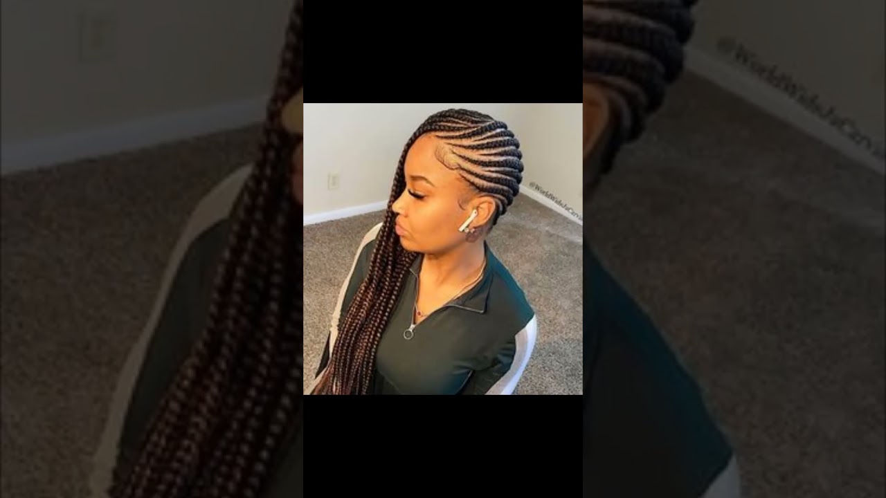 Braided Hairstyles For Black Women Lemonade Braids #shorts