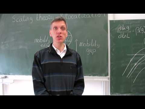 Scaling theory of localization summary (by Piet Brouwer)