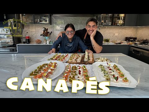 CANAPÉS. 10 variedades de canapés deliciosos y hermosos.