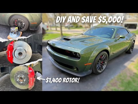 Replace Dodge Challenger R/T Scat Pack Widebody Front Brake Rotors and Pads (Dealer Charges 5K!)