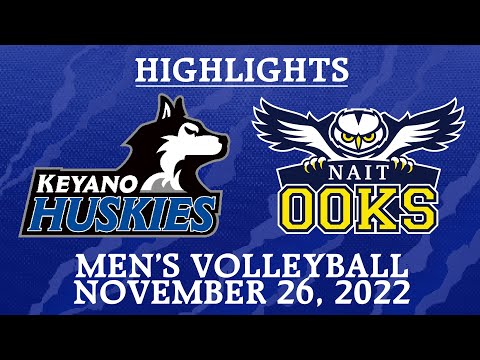 Keyano Huskies Men's Volleyball Highlights | November 26, 2022
