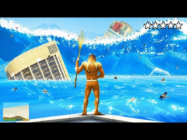 Surviving A Tsunami As Aquaman In Gta 5 Surviving In Gta 5 بواسطة Kwebbelkop - roblox desafio do tsunami youtube