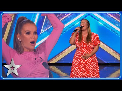 Pregnant mum-to-be WOWS with astonishing vocals | Auditions | BGT 2023 - YouTube