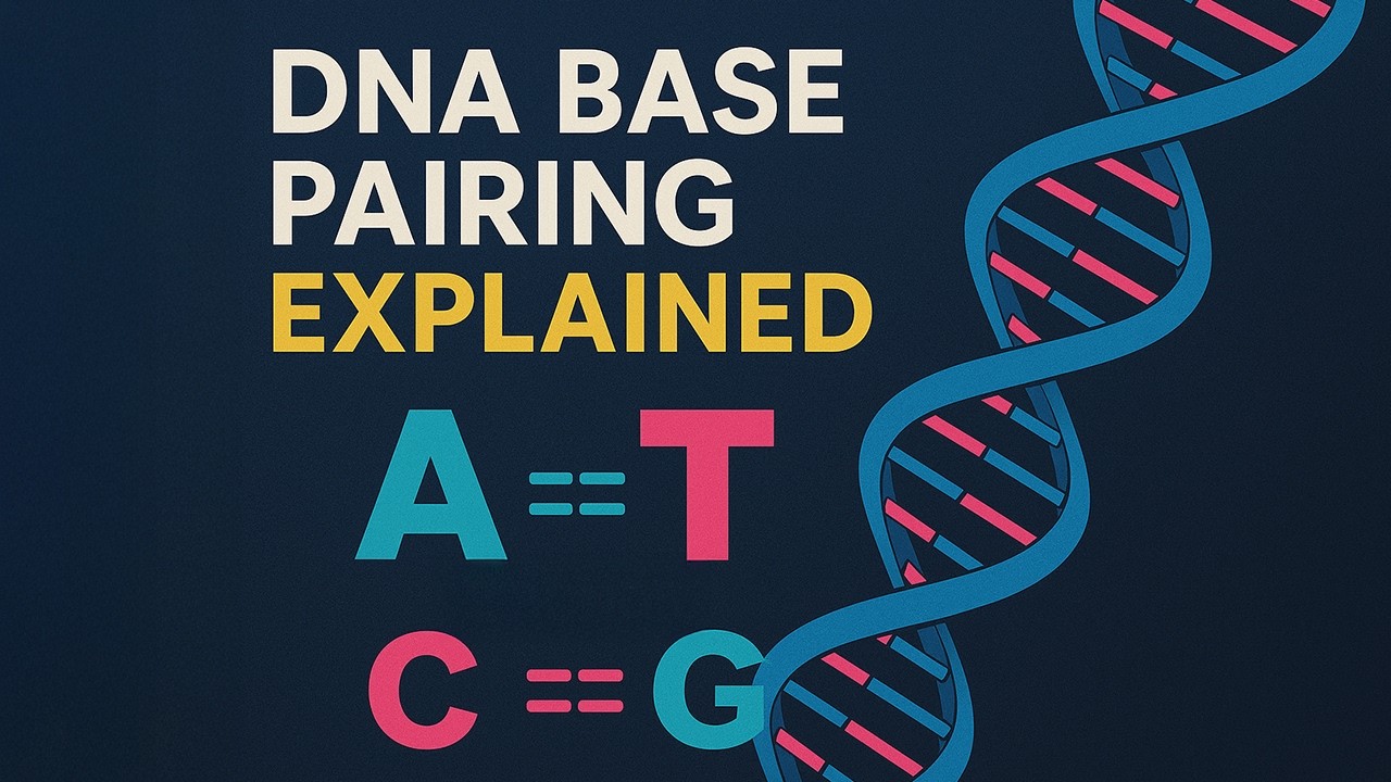 DNA Base Pairing Explained | Why A Always Pairs with T & C with G