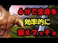 【初心者向け】効率的に全身を6分で鍛えましょう♪
