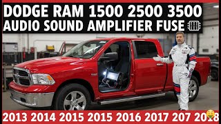 Ram 1500 2500 3500 Amplifier Fuse Fix | No Sound Recovery