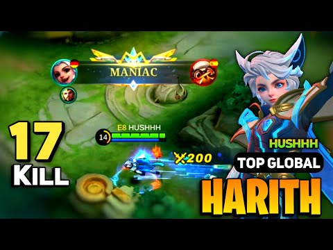 MANIAC! Harith Best Build 2023 [ Harith Gameplay Top Global ] By HUSHHH - Mobile Legends