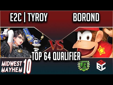 Midwest Mayhem 10 TOP 64 QUALIFIER - E2C | Tyroy (Bayonetta) vs Borond (Diddy Kong)