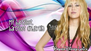 Hannah Montana - Barefoot Cinderella (Lyrics Video) HD