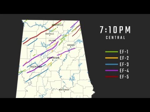 Tracking every tornado that passed through Alabama on April 27, 2011