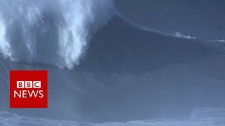 Brazilian surfer Rodrigo Koxa breaks wave world record - BBC News