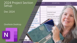 2024 OneNote Planner Project Section Setup