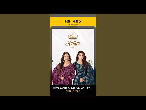 Miss World Aaliya Vol 17 Readymade Patiyala Dress – product video thumbnail