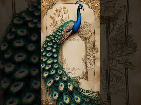 Blank Peacock Theme Full Screen Wedding Invitation Template | Invitation Template M-9414402138