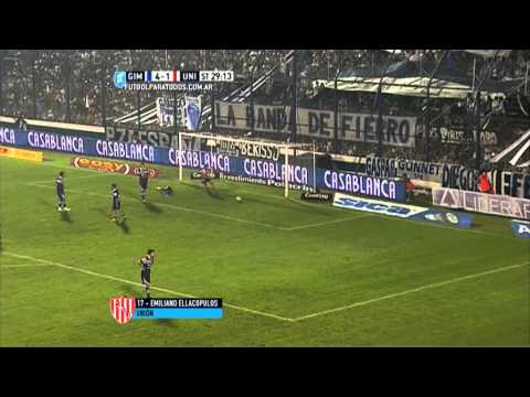 Gol de Ellacopulos. Gimnasia 4 - Unión 2. Fecha 15. Primera División 2015. FPT